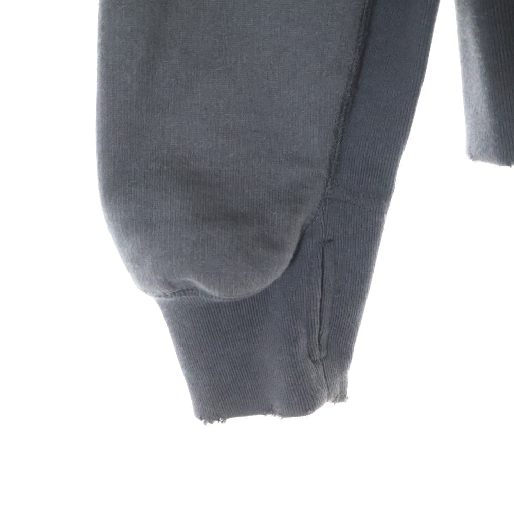 JIAN YE(ジェン イェ) 23AW SOLID ZIP TOP ソリッドジップトップ ハーフジップモックネックスウェットトレーナー チャコール