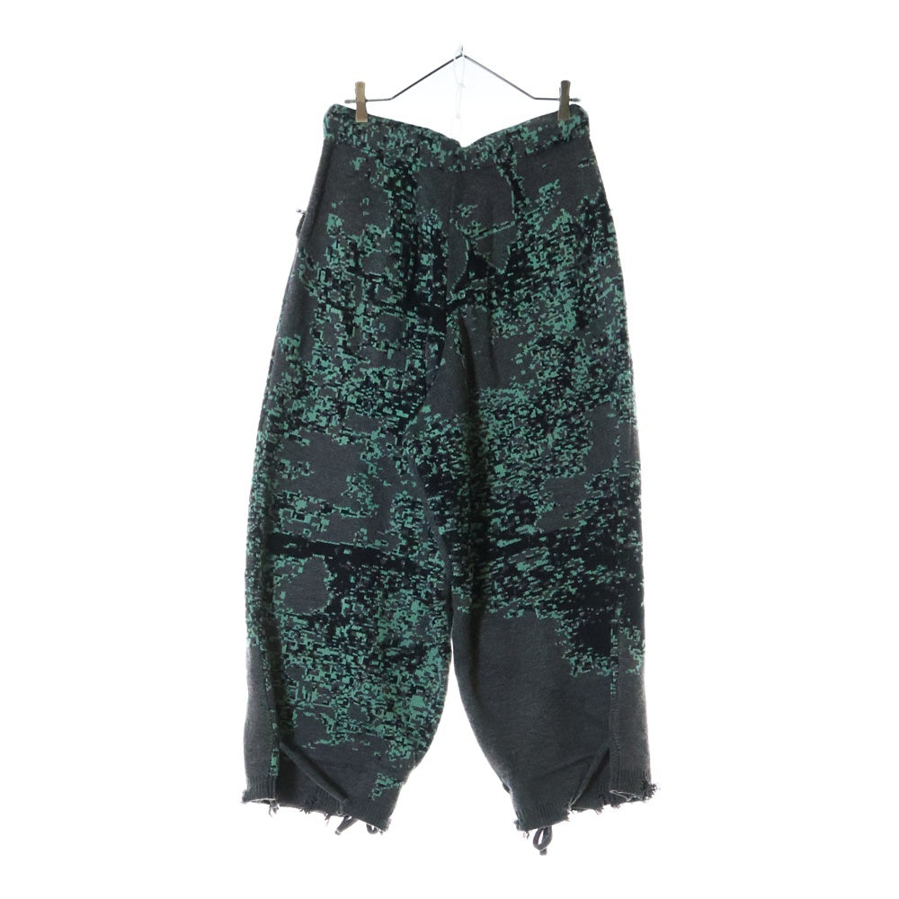 GB-MOUTH(ジービーマウス) Algae 藻 Knit Pants ニットパンツ 総柄ニットパンツ グリーン