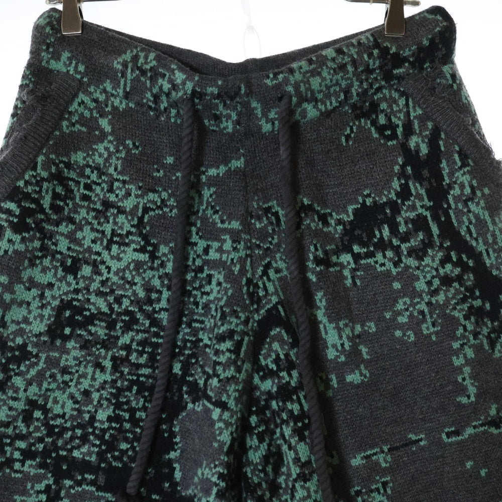 GB-MOUTH(ジービーマウス) Algae 藻 Knit Pants ニットパンツ 総柄ニットパンツ グリーン
