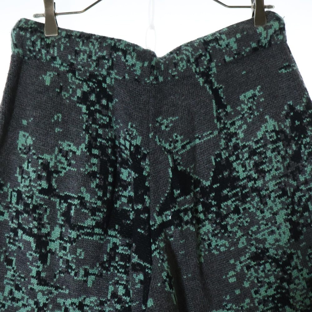 GB-MOUTH(ジービーマウス) Algae 藻 Knit Pants ニットパンツ 総柄ニットパンツ グリーン