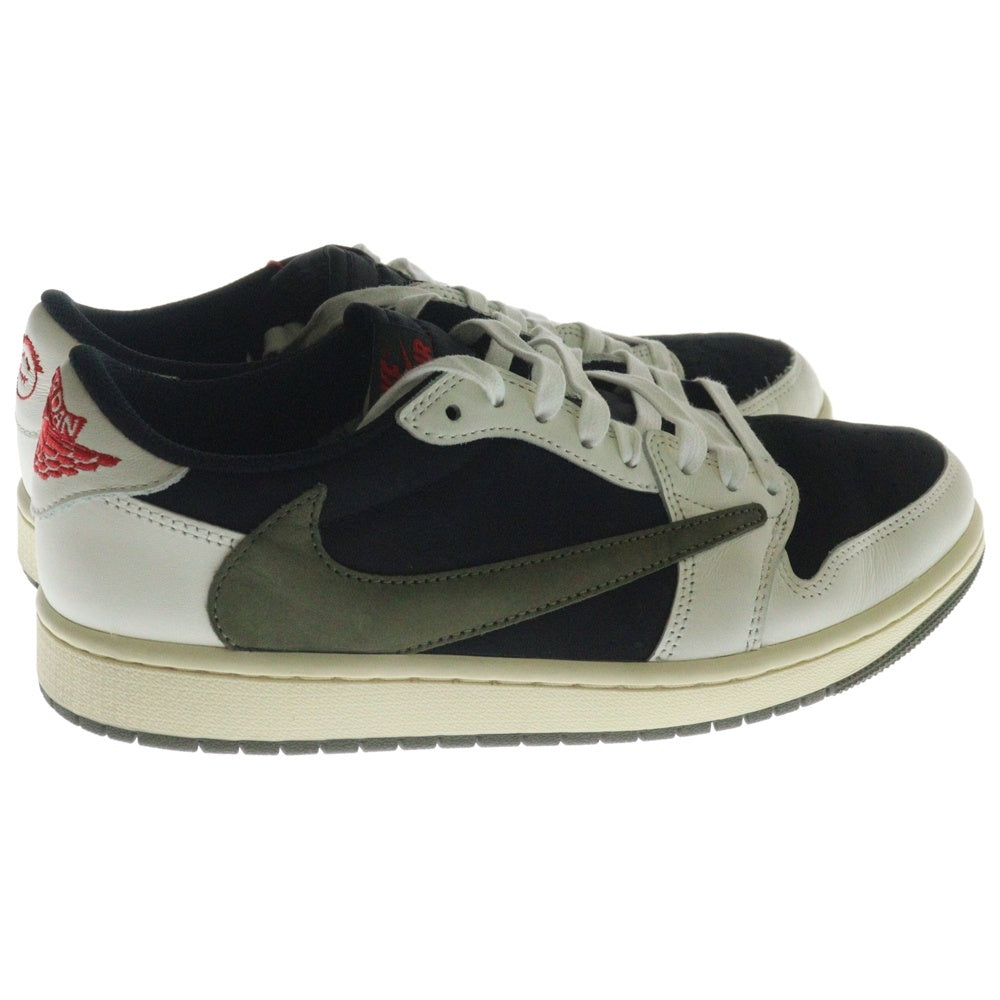 NIKE(ナイキ) ×Travis Scott WMNS AIR JORDAN 1 LOW OG Medium Olive DZ4137-106 ウィメンズ エアジョーダン1 ミディアムオリーブ ローカットスニーカー US9.5/26.5m