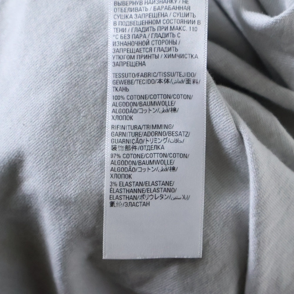 BALENCIAGA(バレンシアガ) メタルロゴプリント ドッキング 長袖Tシャツ ロンT カットソー グレー 689089 TMV88