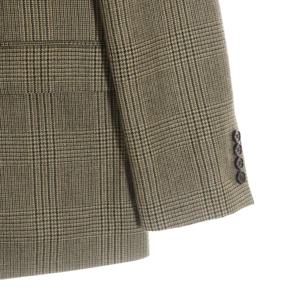 CELINE(セリーヌ) Tailored jacket チェックレクタングルテーラードジャケット ブラウン 2V096983N