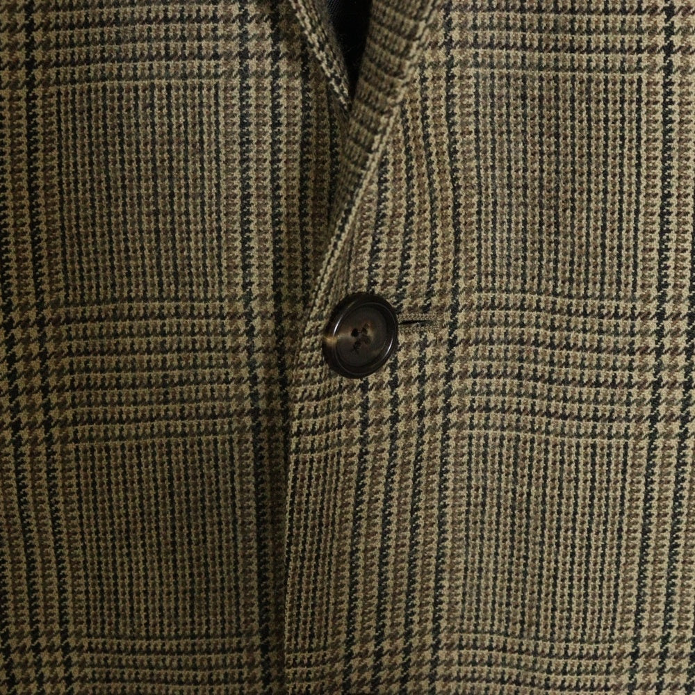 CELINE(セリーヌ) Tailored jacket チェックレクタングルテーラードジャケット ブラウン 2V096983N