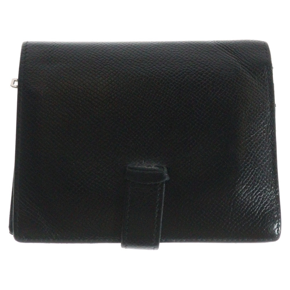 HERMES(エルメス) ベアンコンパクト レザーウォレット 財布 Z刻印 ブラック