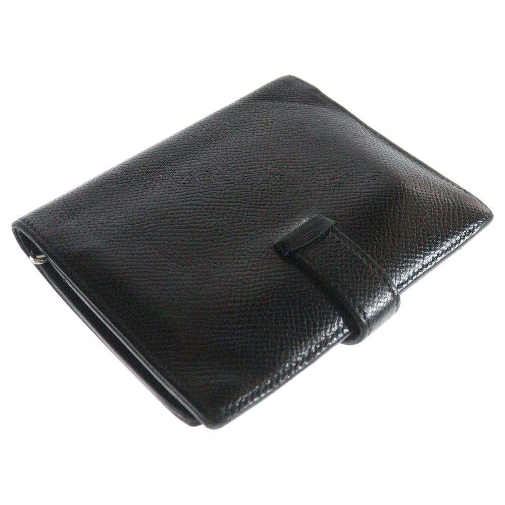 HERMES(エルメス) ベアンコンパクト レザーウォレット 財布 Z刻印 ブラック