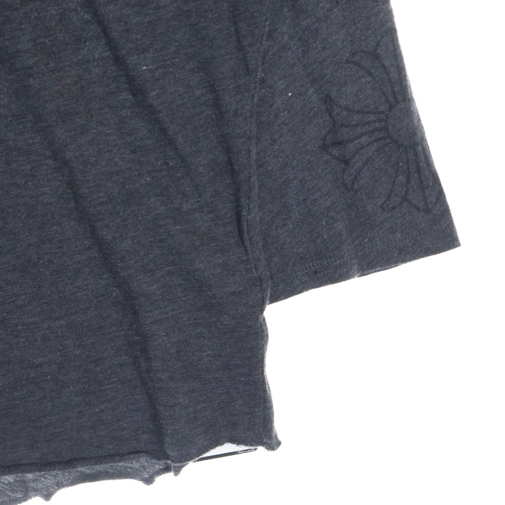 CHROME HEARTS(クロムハーツ) CH HENRY T-SHIRT バックホースシュープリント ヘンリーネック七分丈Tシャツ グレー