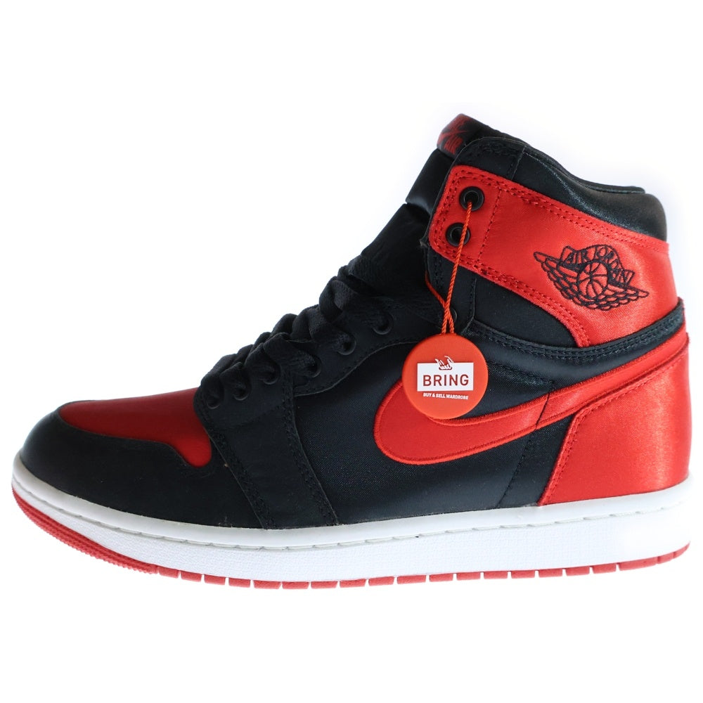 NIKE(ナイキ) WMNS AIR JORDAN1 RETRO HIGH OG エアジョーダン1 サテンブレッド ハイカットスニーカー レッド US10.5/27.5cm FD4810-061