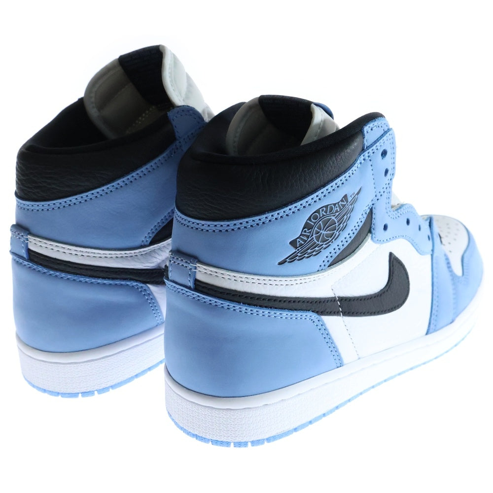 NIKE(ナイキ) AIR JORDAN1 RETRO HIGH OG エアジョーダン1 ユニバーシティブルー ハイカットスニーカー ホワイト/ブルー US9/27cm 555088-134