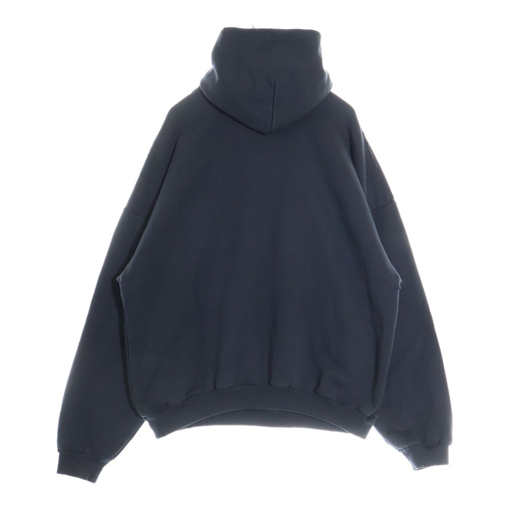 BALENCIAGA(バレンシアガ) Large Fit Hoodie ダメージ加工 プルオーバースウェットパーカー フーディー ブラック 803265 TRVA2