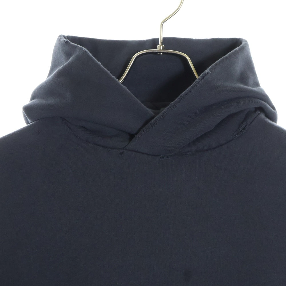 BALENCIAGA(バレンシアガ) Large Fit Hoodie ダメージ加工 プルオーバースウェットパーカー フーディー ブラック 803265 TRVA2