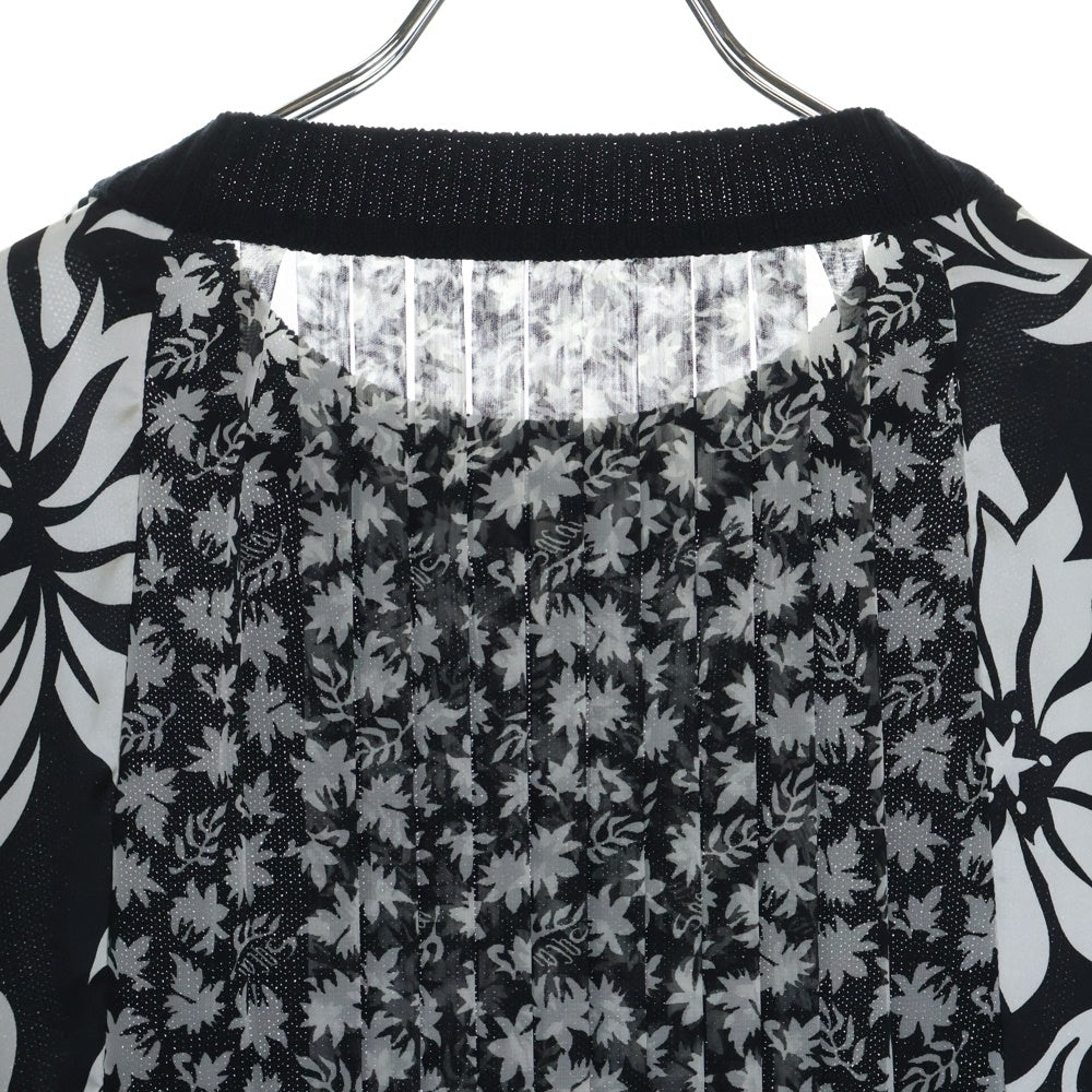 Sacai(サカイ) バックプリーツ 半袖ニットTシャツ ブラック レディース 24-07061