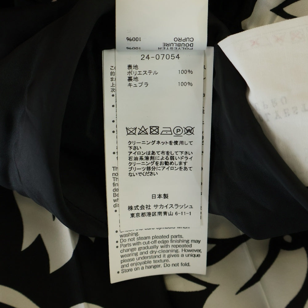Sacai(サカイ) Floral Print Skirt 花柄プリーツスカート ブラック レディース 24-07054