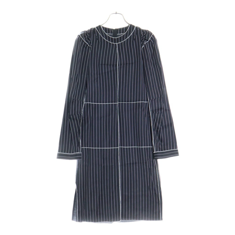 MM6 Maison Margiela(エムエムシックスメゾンマルジェラ) 22AW ピンストライプペンシルロングワンピース ブラック レディース S62CT0230 S60386