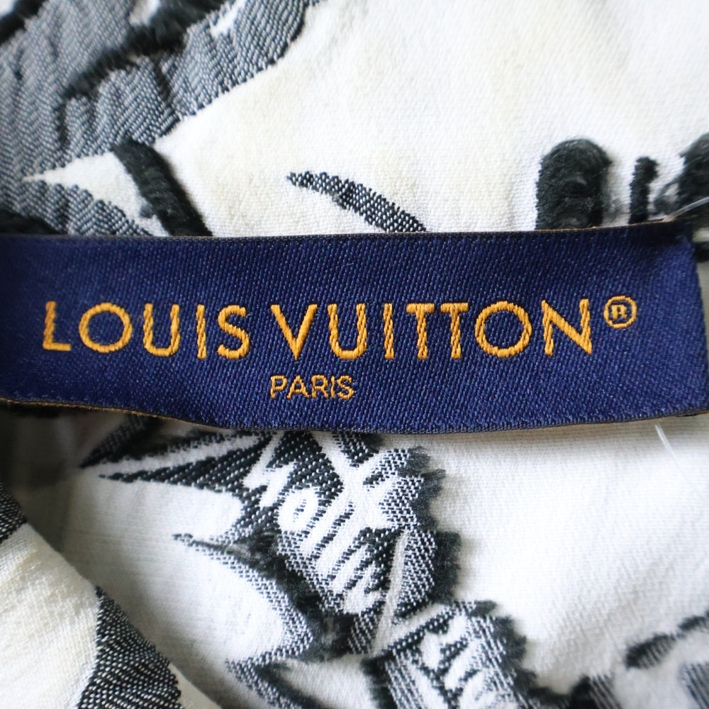 LOUIS VUITTON(ルイヴィトン) 23SS オーバーサイズジャガード 長袖シャツ ブラック/ホワイト RM231 X10 HOS60W