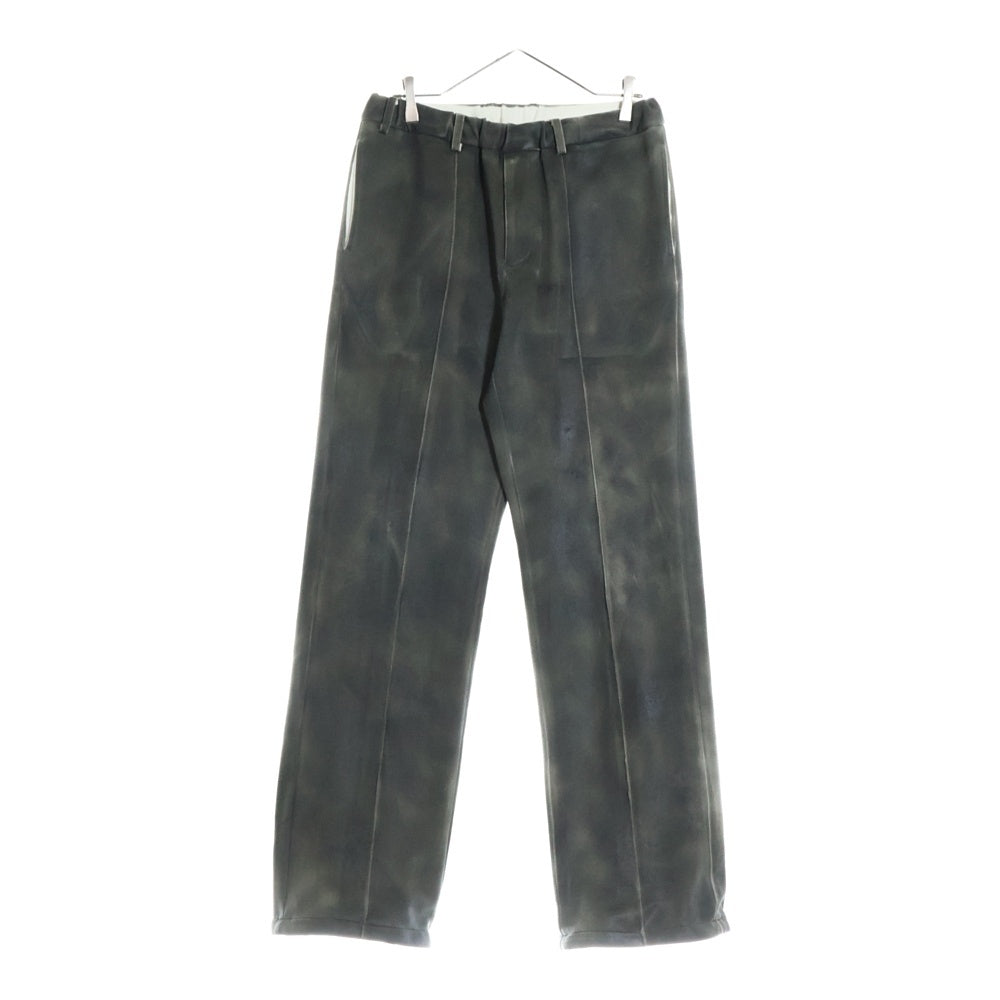 TAAKK(ターク) 22SS LEATHER COATING JERSEY TRACK PANTS レザーコーティング トラックパンツ ブラック TA22SS-PT055