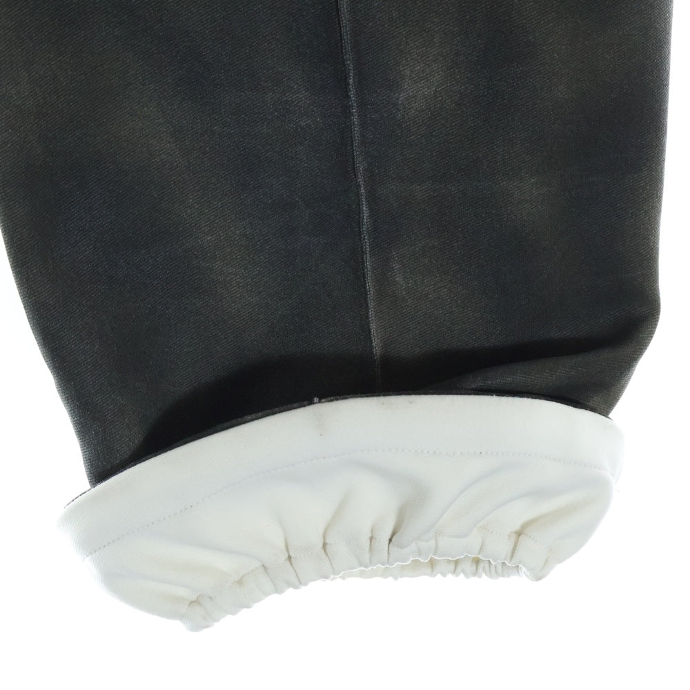 TAAKK(ターク) 22SS LEATHER COATING JERSEY TRACK PANTS レザーコーティング トラックパンツ ブラック TA22SS-PT055