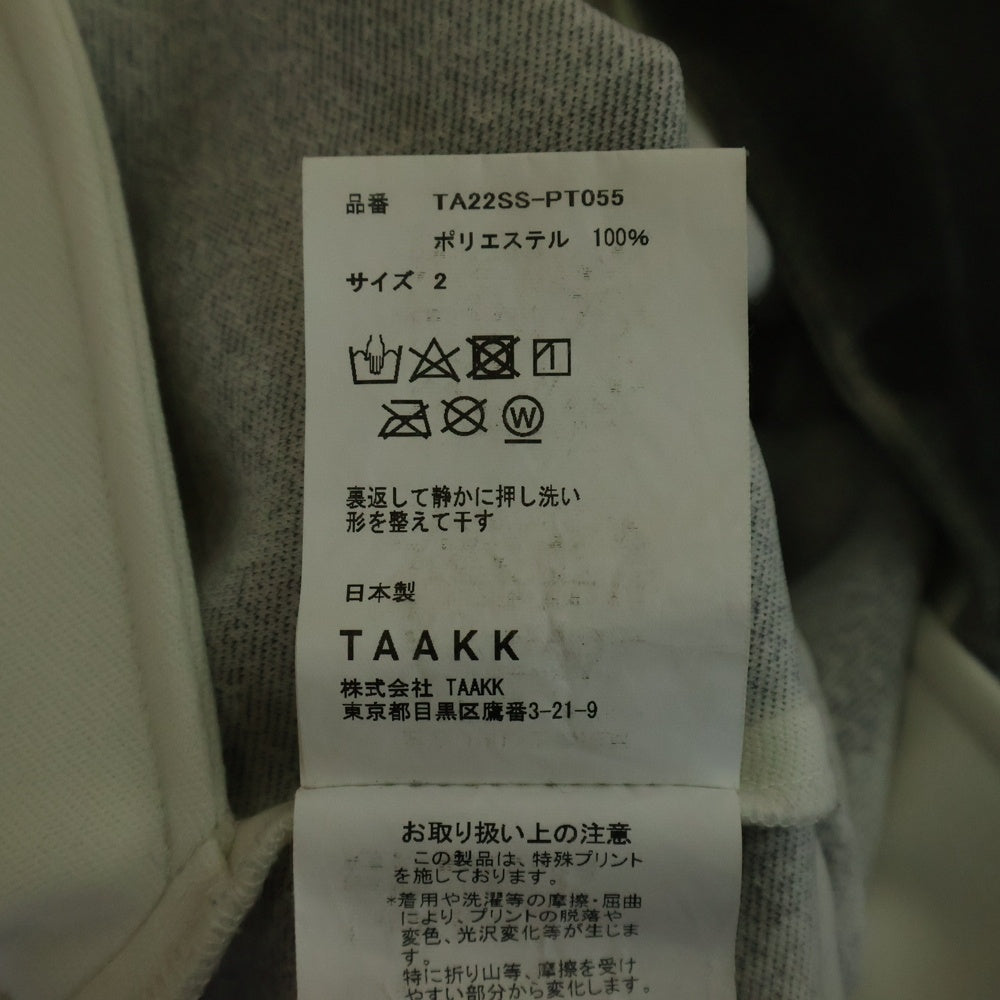 TAAKK(ターク) 22SS LEATHER COATING JERSEY TRACK PANTS レザーコーティング トラックパンツ ブラック TA22SS-PT055