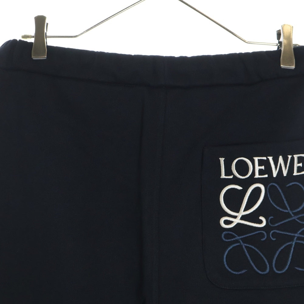 LOEWE(ロエベ) アナグラムロゴ刺繍 スウェットパンツ ジョガーパンツ ブラック H526Y27J10