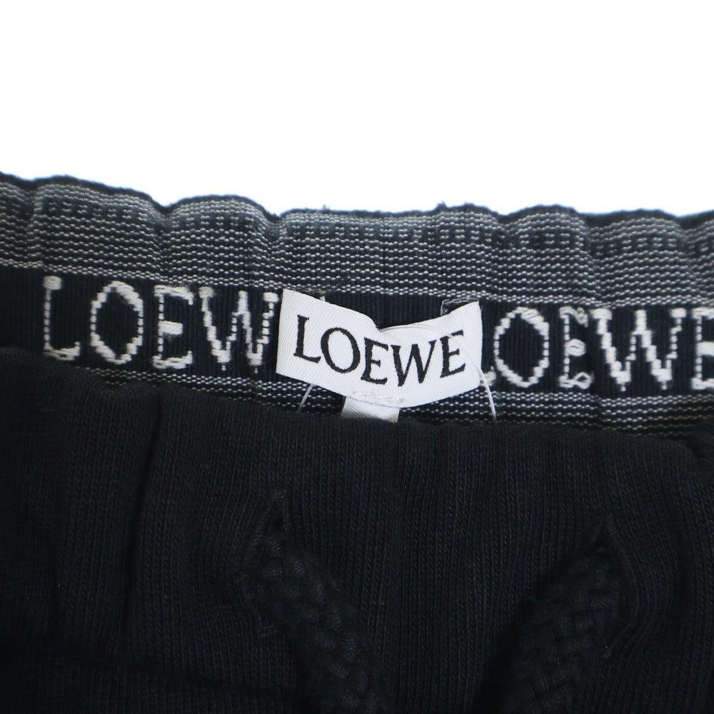 LOEWE(ロエベ) アナグラムロゴ刺繍 スウェットパンツ ジョガーパンツ ブラック H526Y27J10