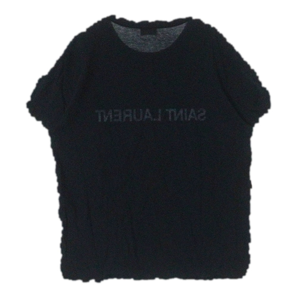 SAINT LAURENT PARIS(サンローランパリ) Reverse Logo Tee リバースロゴ 半袖Tシャツ カットソー ネイビー 663278