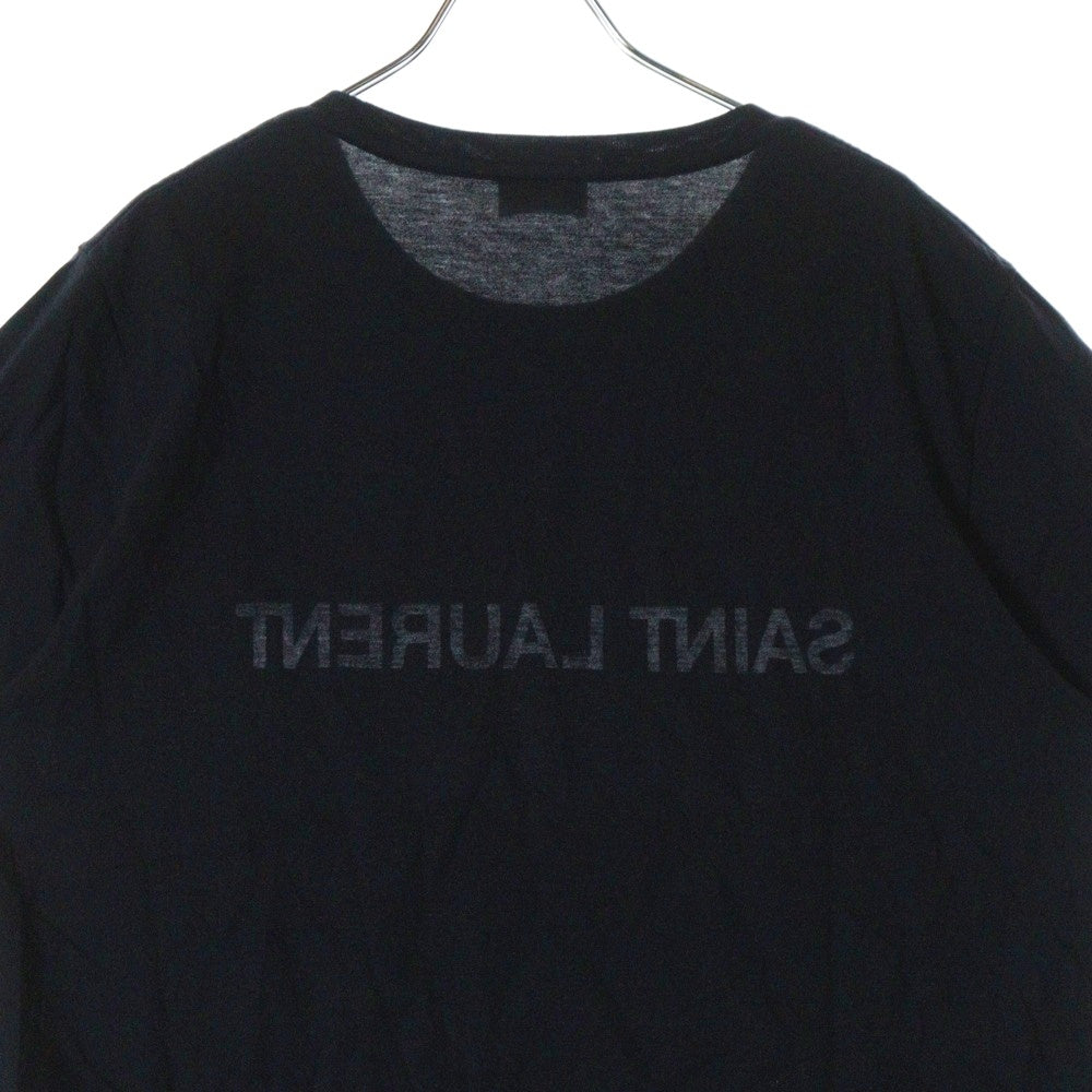 SAINT LAURENT PARIS(サンローランパリ) Reverse Logo Tee リバースロゴ 半袖Tシャツ カットソー ネイビー 663278