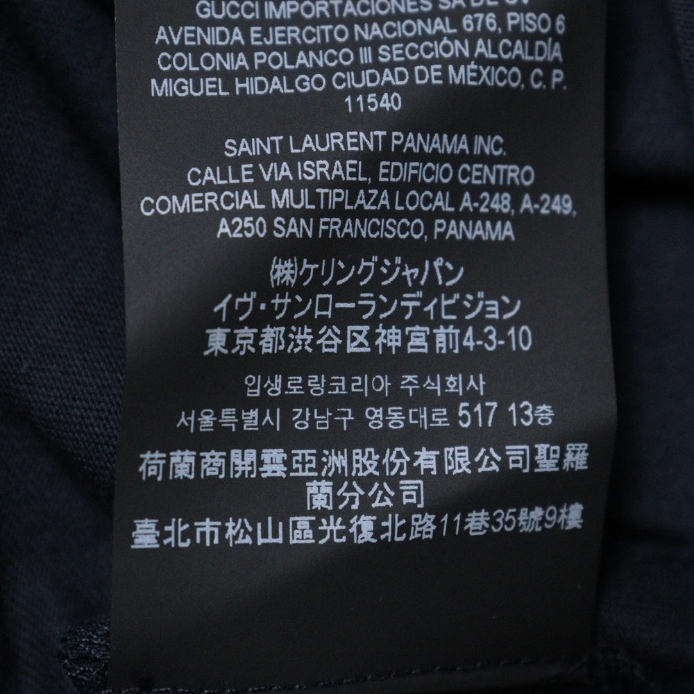SAINT LAURENT PARIS(サンローランパリ) Reverse Logo Tee リバースロゴ 半袖Tシャツ カットソー ネイビー 663278