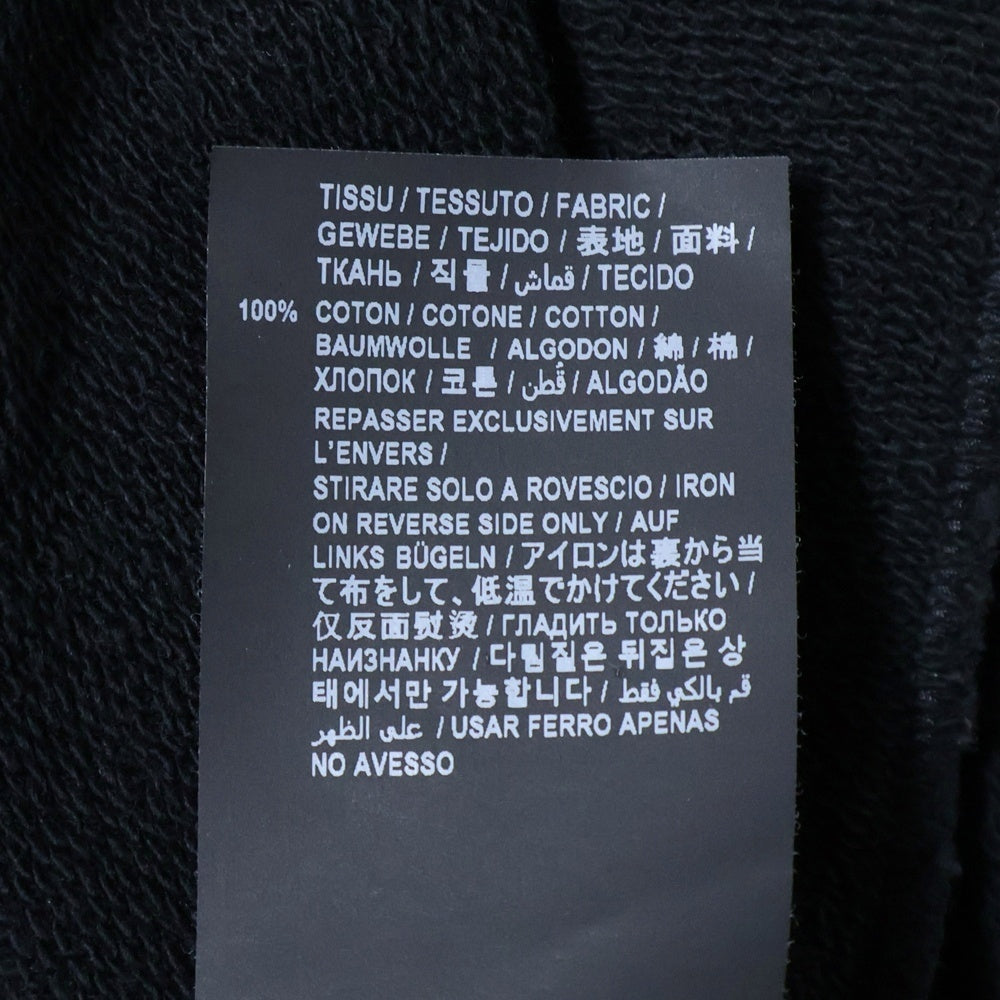 SAINT LAURENT PARIS(サンローランパリ) シグニチャー クロップ プルオーバーパーカー スウェット ブラック 464581