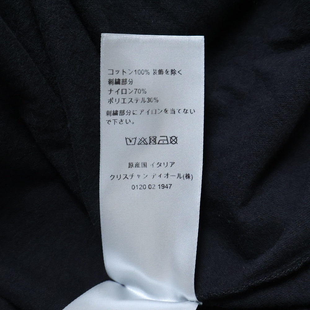 DIOR(ディオール) 23SS ×ERL イーアールエル ロゴ刺繍ロングスリーブTシャツ 長袖カットソー ブラック 313J643A0753