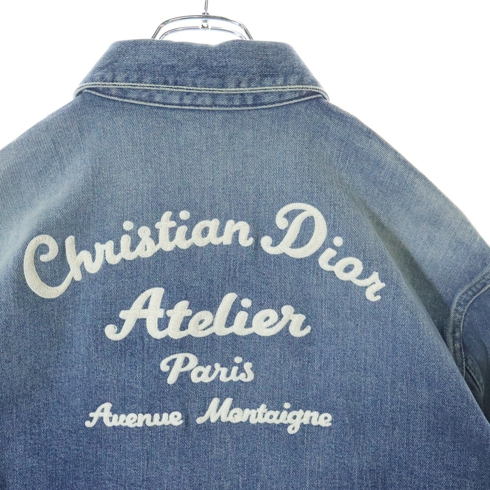 DIOR(ディオール) ロゴ刺繍 ジップアップブルゾン デニムジャケット インディゴ 313D487AY988