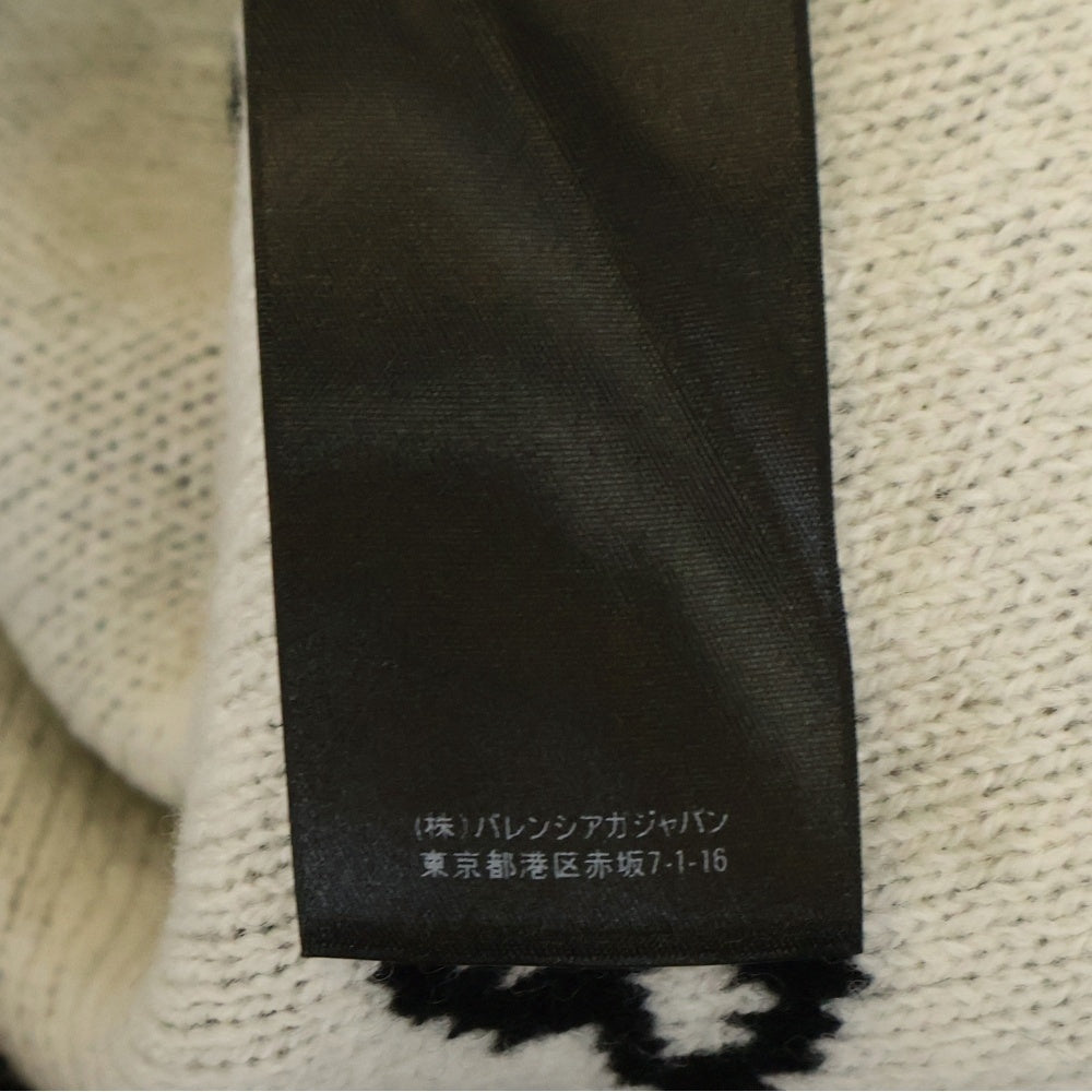 BALENCIAGA(バレンシアガ) ロゴ総柄デザイン クルーネックニット セーター ブラック 648433