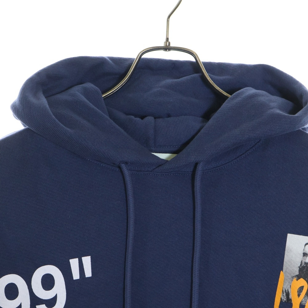 OFF-WHITE(オフホワイト) 19SS Summer Over Hoodie プルオーバースウェットパーカー フーディー ネイビー OMBB037R19B97009