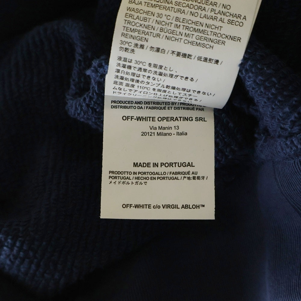 OFF-WHITE(オフホワイト) 19SS Summer Over Hoodie プルオーバースウェットパーカー フーディー ネイビー OMBB037R19B97009