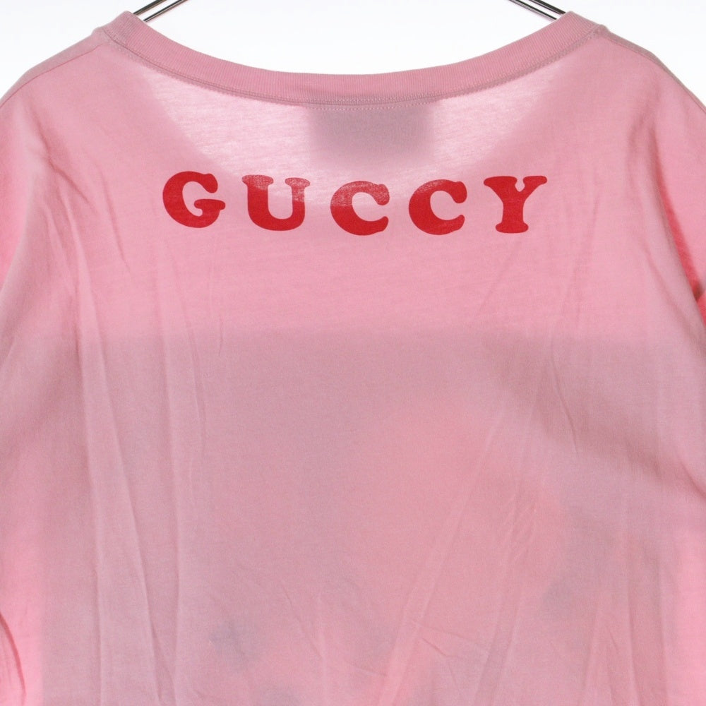 GUCCI(グッチ) T-Shirt 井出ちかえ スパンコール装飾 半袖Tシャツ ピンク 492347 X912B