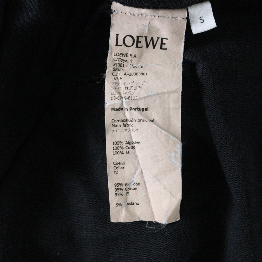 LOEWE(ロエベ) T-Shirt アナグラム ロゴ刺繍 半袖Tシャツ ブラック H6299000CR