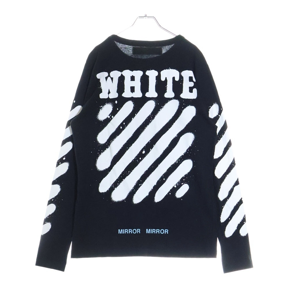 OFF-WHITE(オフホワイト) 17SS Mirror Mirror L/S T-Shirt 長袖Tシャツ ロンT ブラック