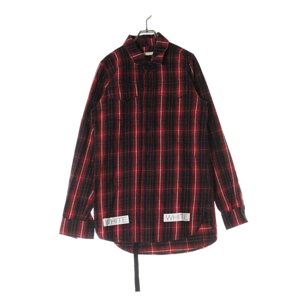 OFF-WHITE(オフホワイト) 16SS Check Shirt 長袖チェックシャツ ネルシャツ レッド OMBB037R19B97009