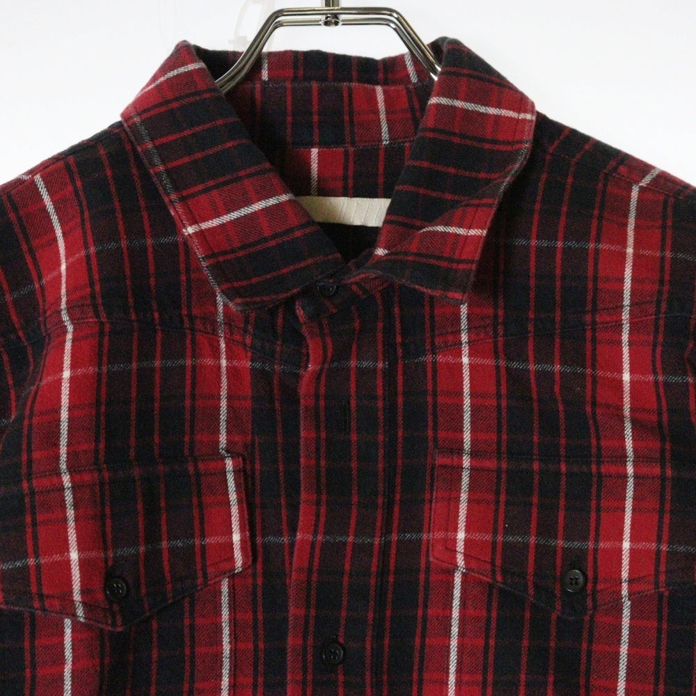 OFF-WHITE(オフホワイト) 16SS Check Shirt 長袖チェックシャツ ネルシャツ レッド OMBB037R19B97009