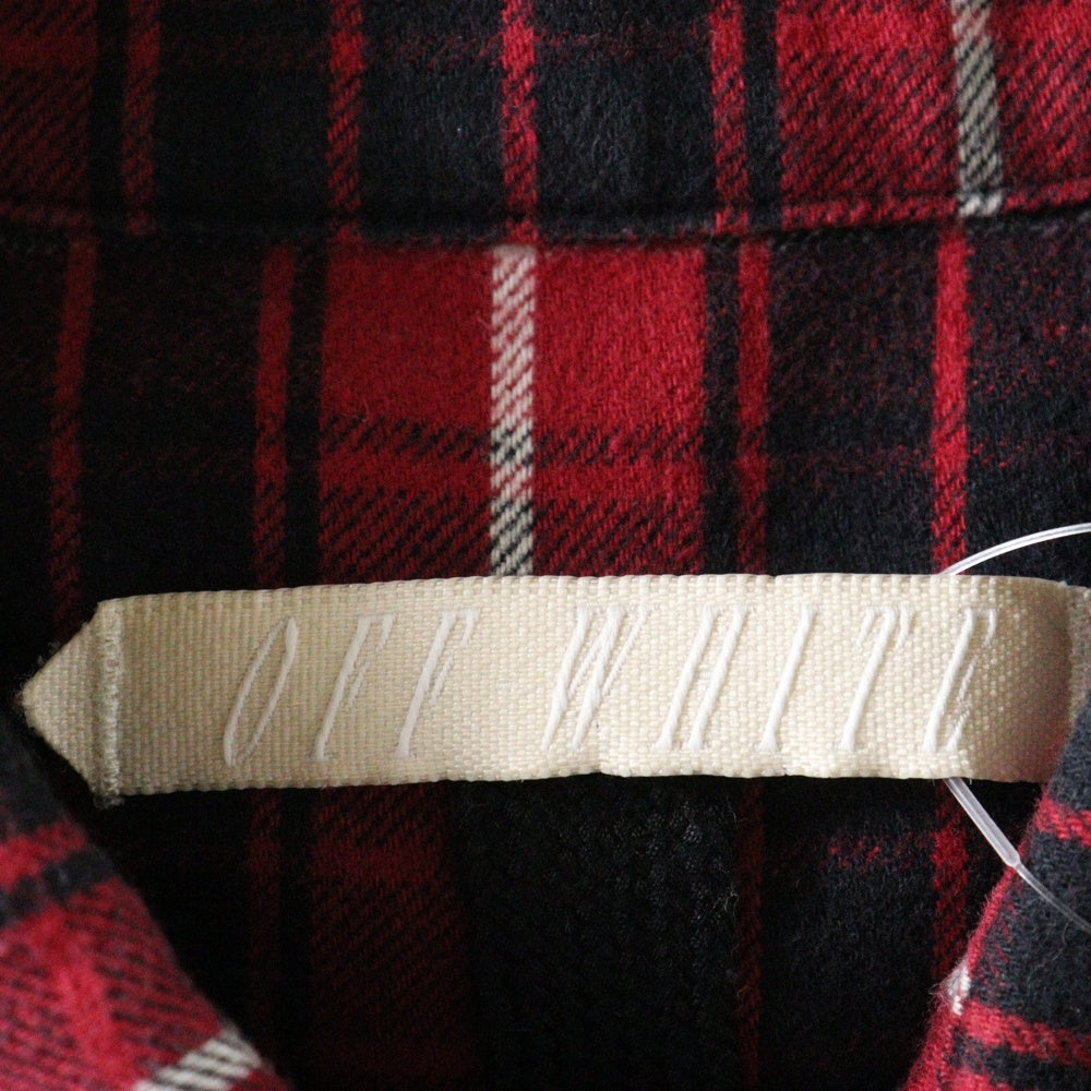 OFF-WHITE(オフホワイト) 16SS Check Shirt 長袖チェックシャツ ネルシャツ レッド OMBB037R19B97009