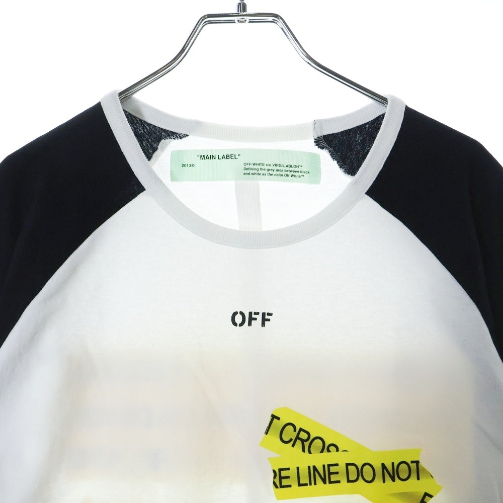 OFF-WHITE(オフホワイト) 18SS Temperature T-Shirt 七分丈 ラグランTシャツ ロンT ホワイト OMAB018S18185006
