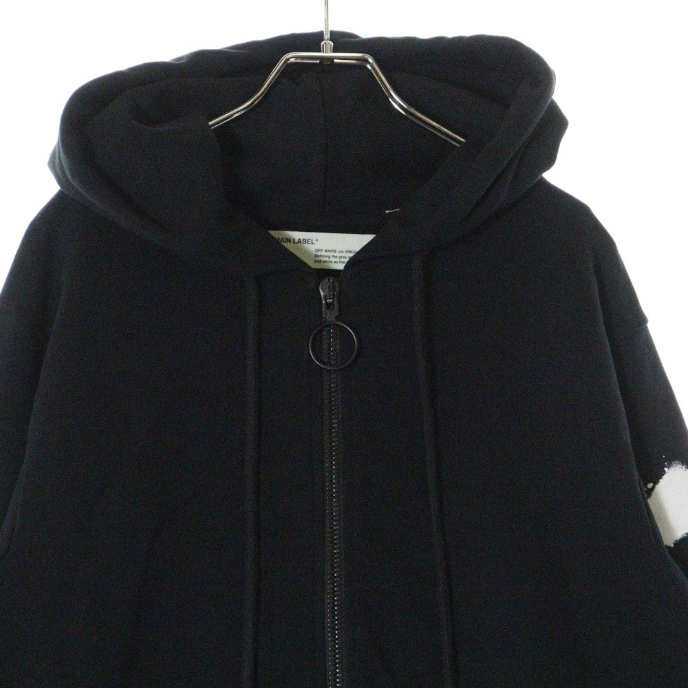 OFF-WHITE(オフホワイト) 17SS Spray Logo Zip Up Hoodie ジップアップスウェットパーカー フーディー ブラック