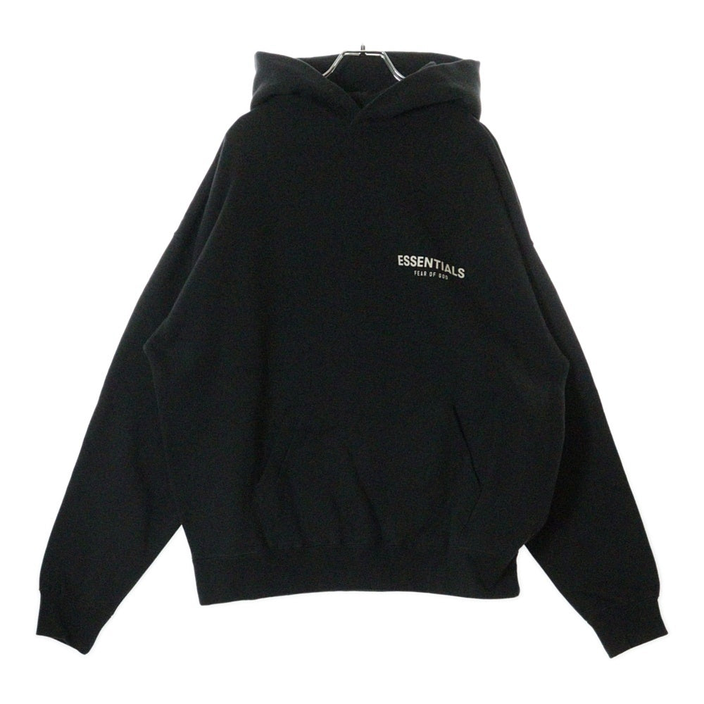 FEAR OF GOD ESSENTIALS(フィアオブゴッド エッセンシャルズ) HOODIE バックフラワーフォトプリント プルオーバースウェットパーカー フーディー ブラック