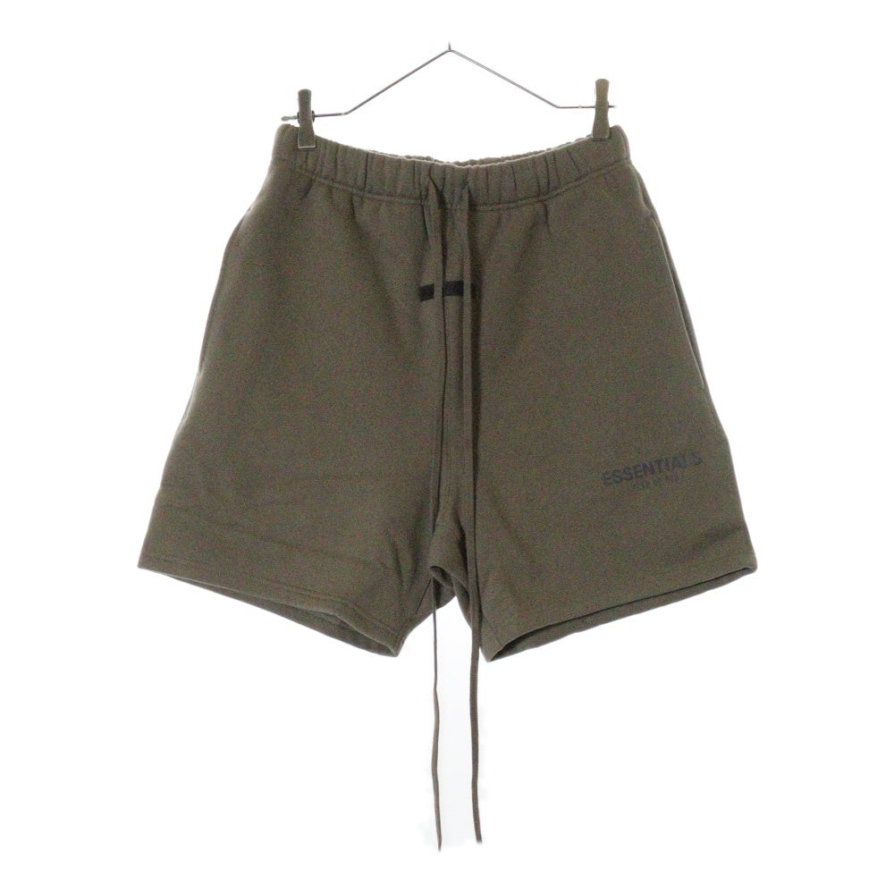 FEAR OF GOD ESSENTIALS(フィアオブゴッド エッセンシャルズ) SHORT PANTS リフレクターロゴ スウェットハーフパンツ ショーツ ベージュ