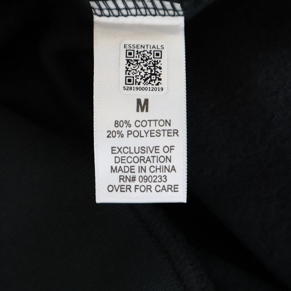 FEAR OF GOD ESSENTIALS(フィアオブゴッド エッセンシャルズ) SWEATSHIRT バックリフレクターロゴ クルーネックスウェットトレーナー ブラック