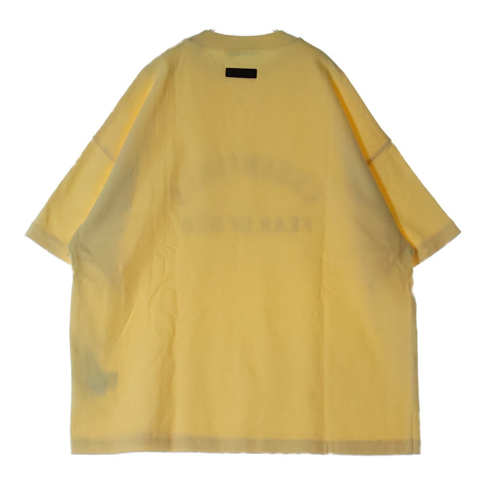 FEAR OF GOD ESSENTIALS(フィアオブゴッド エッセンシャルズ) S/S HEAVY T-SHIRT ラバーロゴ 半袖Tシャツ イエロー