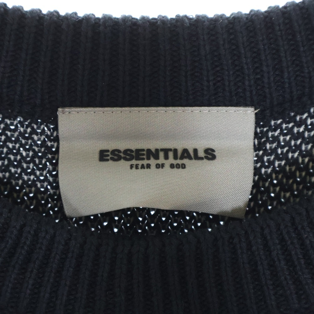 FEAR OF GOD ESSENTIALS(フィアオブゴッド エッセンシャルズ) KNIT SWEATER クルーネックニットセーター ブラック