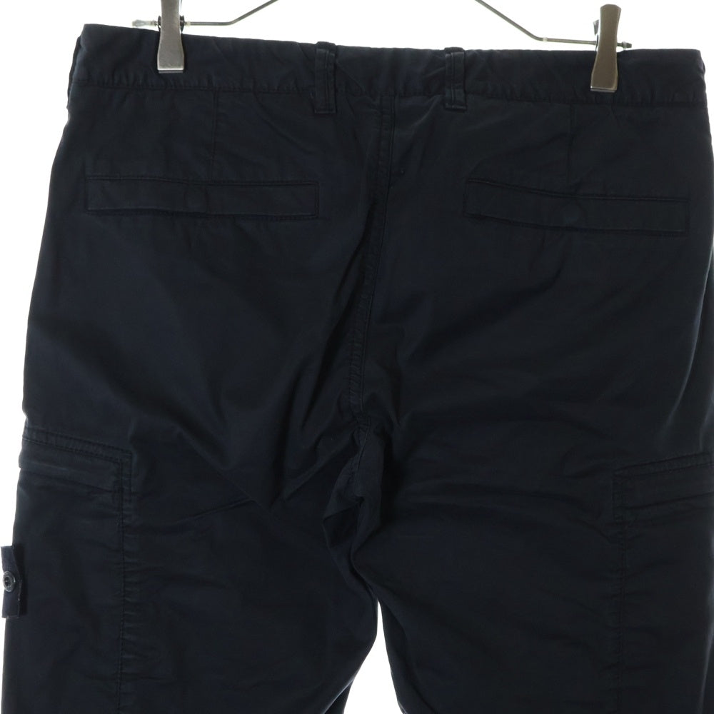 STONE ISLAND(ストーンアイランド) Cargo Pants ロゴワッペン ウォッシュド加工 カーゴパンツ ブラック 741532119