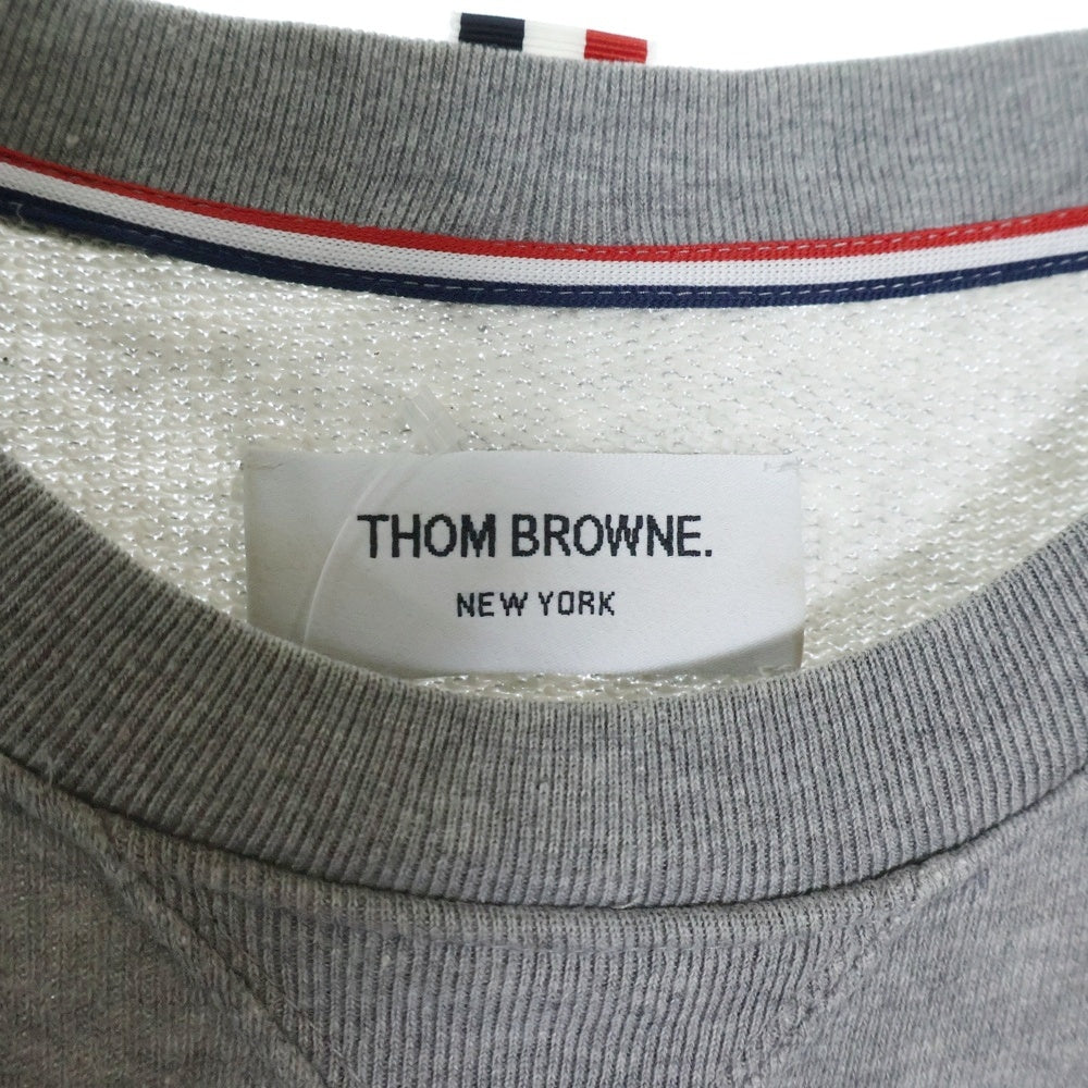 THOM BROWNE(トムブラウン) Sweatshirt クルーネックスウェットトレーナー グレー MJT006AK5140