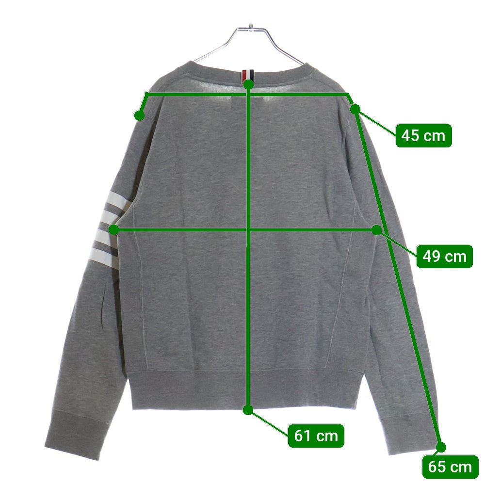 THOM BROWNE(トムブラウン) Sweatshirt クルーネックスウェットトレーナー グレー MJT006AK5140