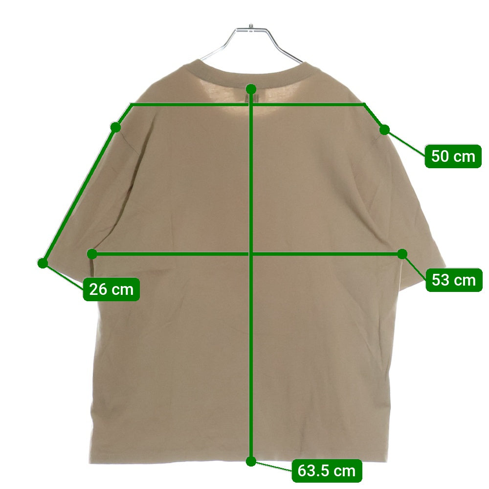 AMI Alexandre Mattiussi(アミアレクサンドルマテュッシ) T-Shirt ロゴ刺繍半袖Tシャツ ベージュ A21HJ128.726